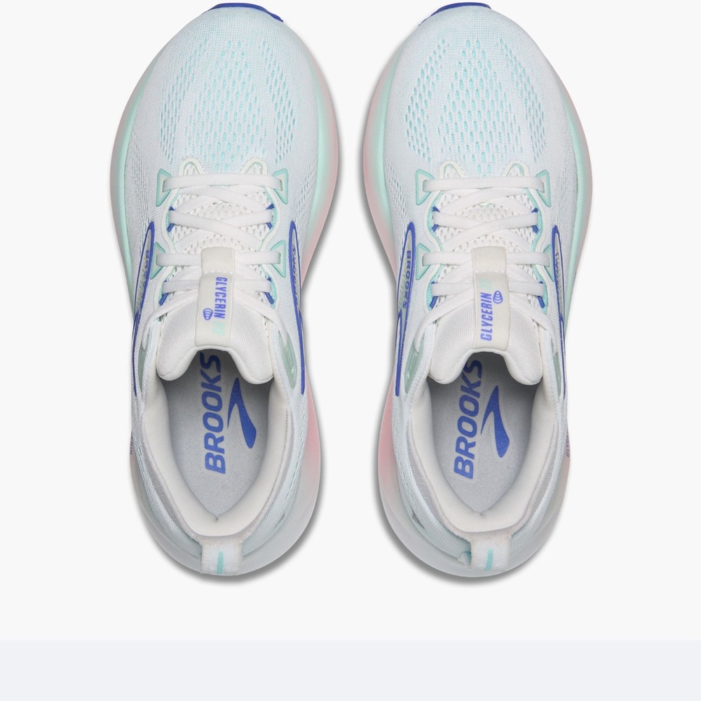 Brooks Glycerin 22 white/limpet shell/ampora blue